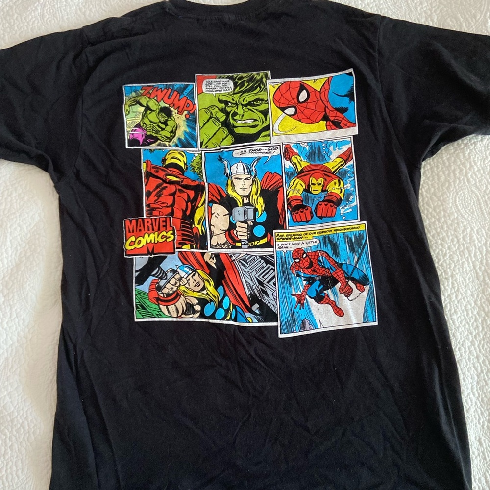 Marvel comics men’s t-shirt top front and back size medium